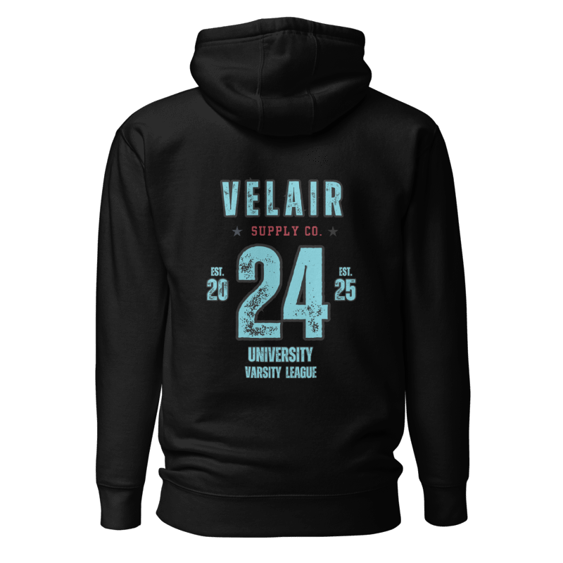 Velair University Hoodie Black