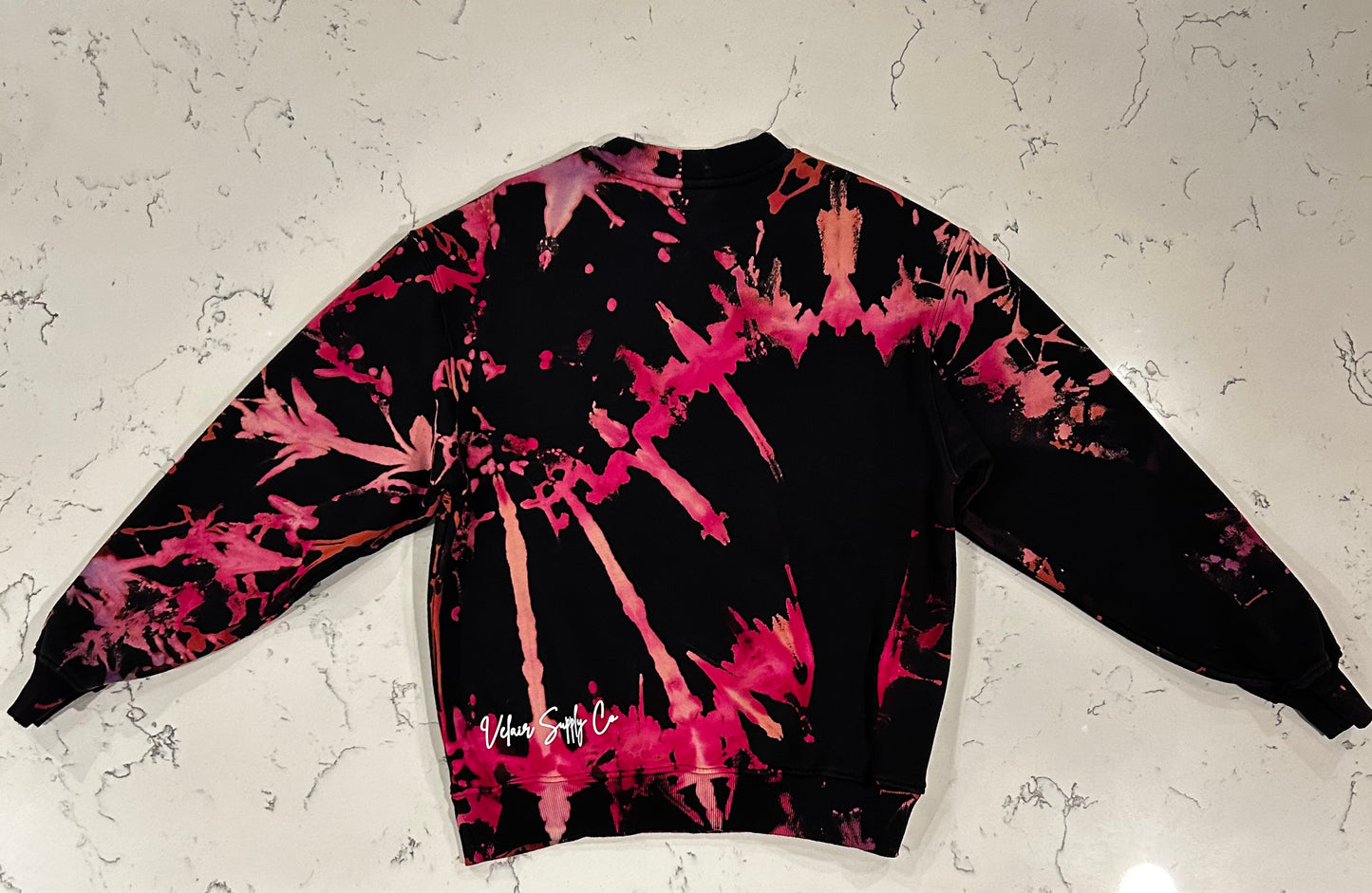 Magenta Burst Heavyweight Medium Crewneck - VSC x GD 012