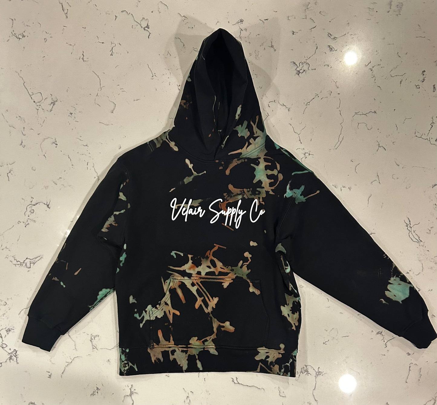 Verdigris Burst Heavyweight Large Hoodies - VSC x GD 005
