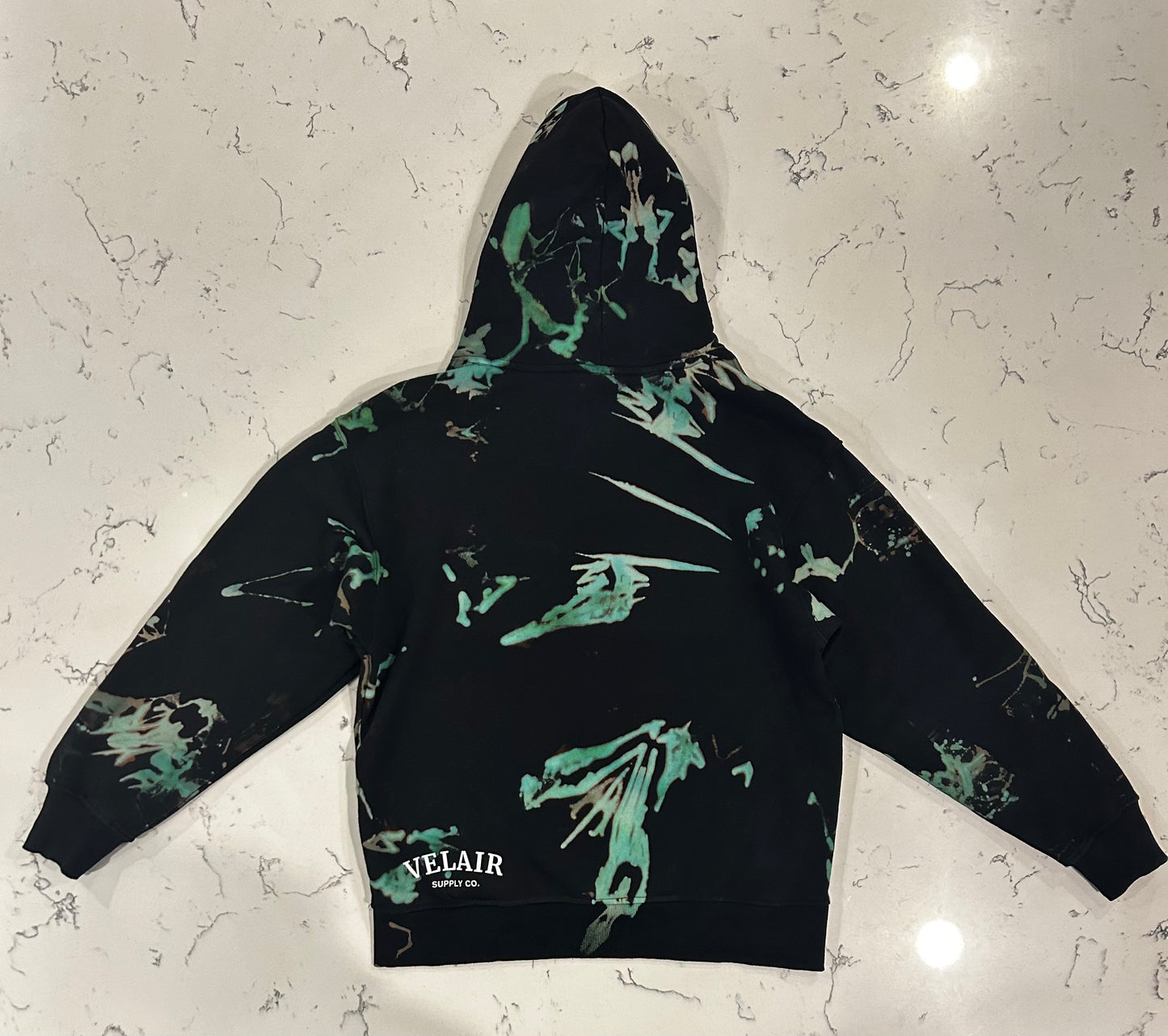 Verdigris Burst Heavyweight Large Hoodies - VSC x GD 005