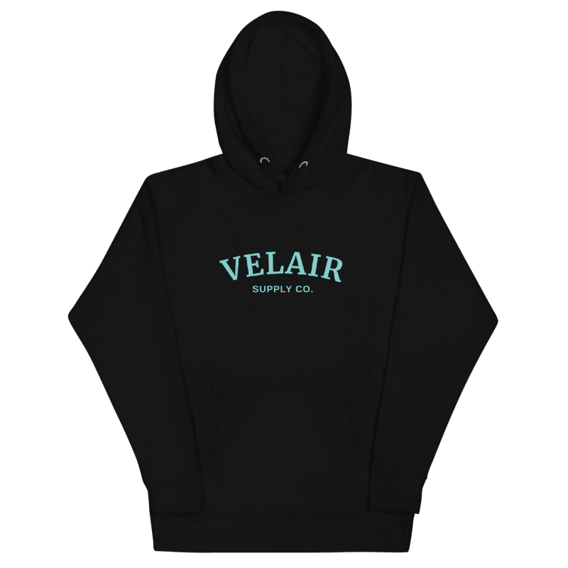 Velair Black and Ice Blue Core Hoodie