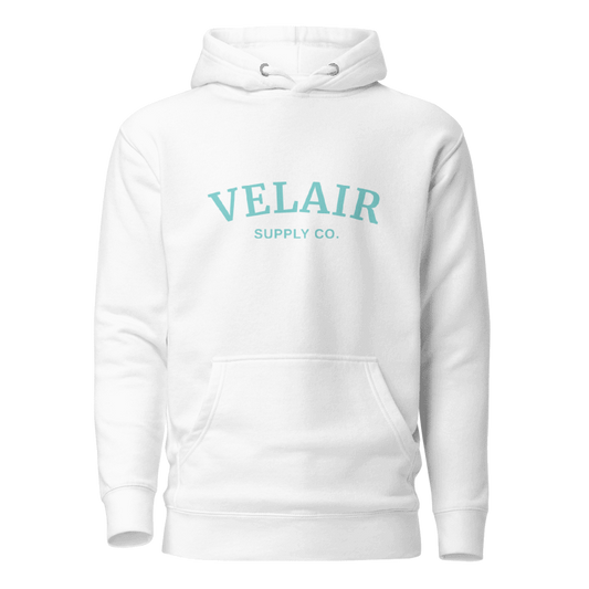 Velair White Blue Ice Core Hoodie